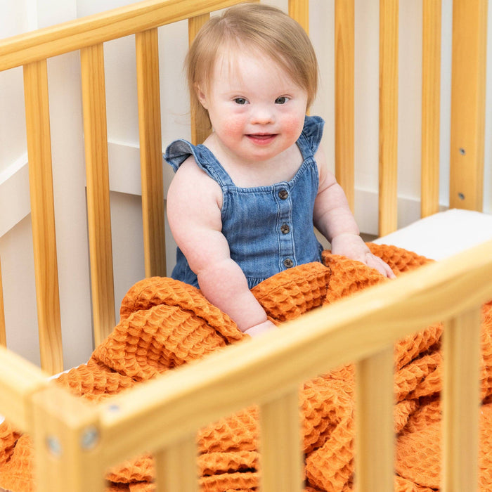 Waffle Baby Blanket Pumpkin