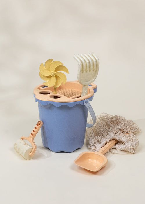 Coco Village Oversized 6-Piece Wheat Straw Sand Toy Set | Bucket & Accessories
