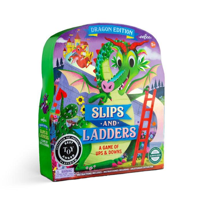 eeBoo Slips & Ladders Dragon Edition Shaped Game