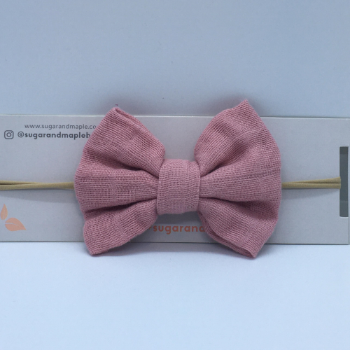 Sugar + Maple Baby Muslin Bow Headband