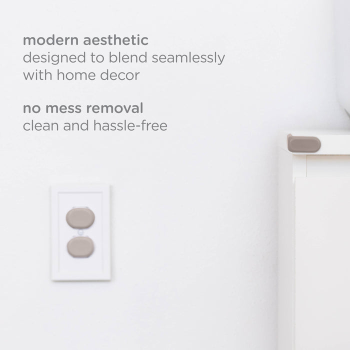 Ubbi Safety Bundle, 54 Piece Set - Taupe