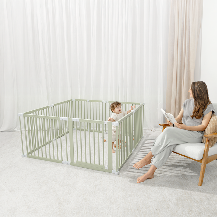 Baby Gate Playpen - Pine Wood Foldable Playpen by Comfy Cubs