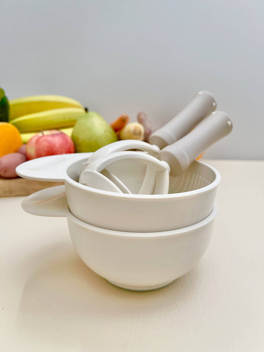 Baby Food Masher Bowl Beige