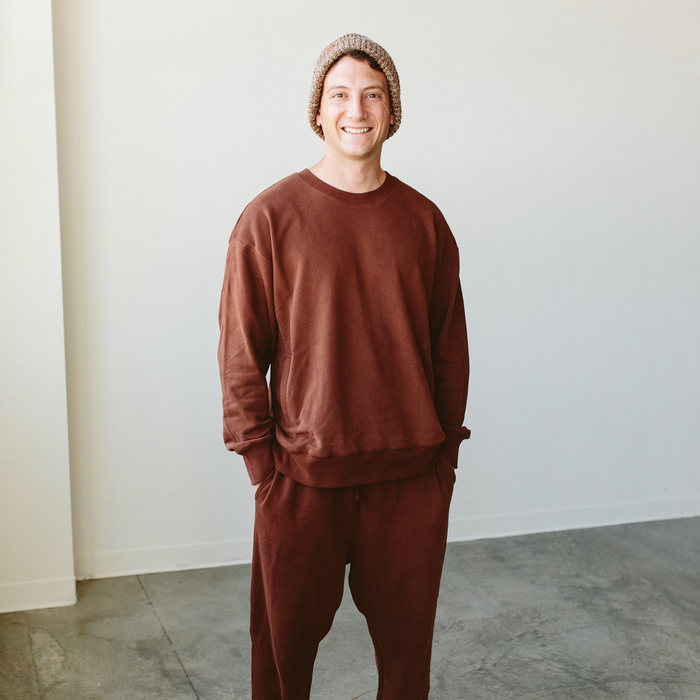 Adult Terry Sweatsuit Top - Redwood