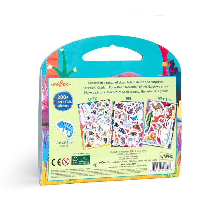 eeBoo Wonderful Animals Shiny Sticker Book