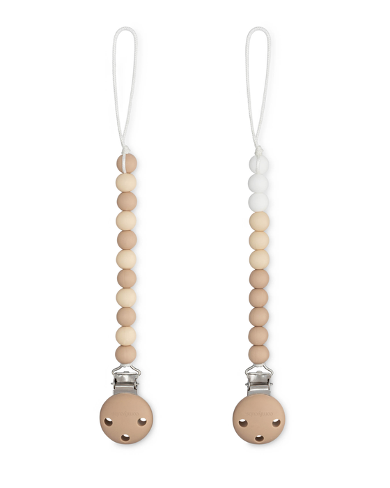 Baby Pacifier Clips, 100% Food Grade Silicone by Comfy Cubs