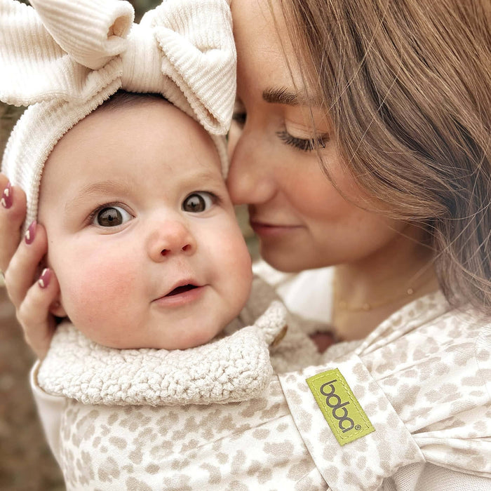 Boba Bliss Baby Wrap Carrier in Sand Leopard