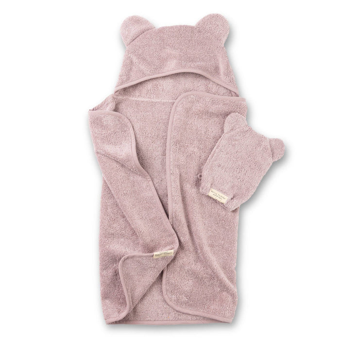 Bella Tunno | Hooded Towel + Wash Mitt Set Orchid