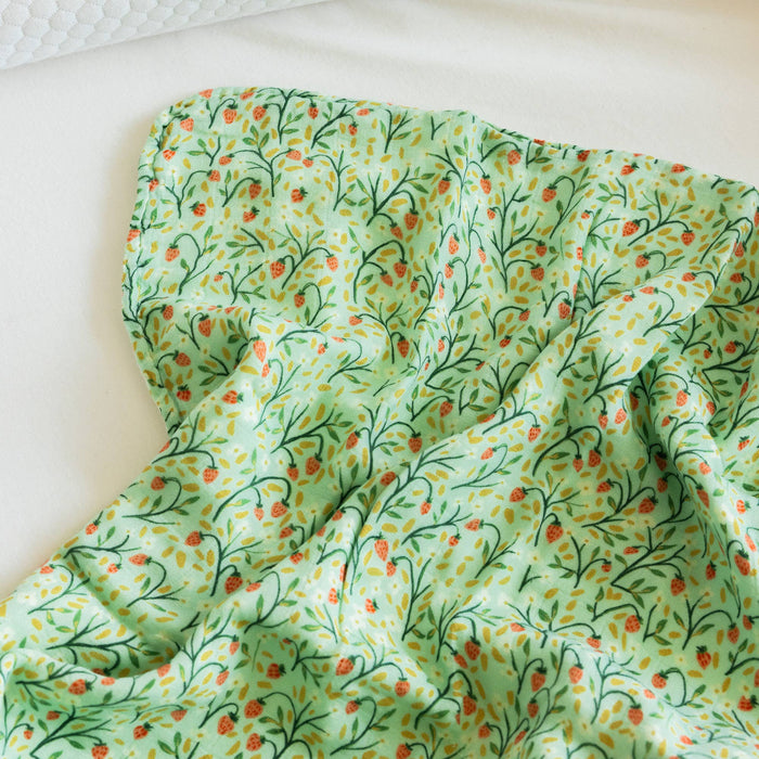 Strawberry Meadow Baby Burp Cloths – Muslin Set of 2