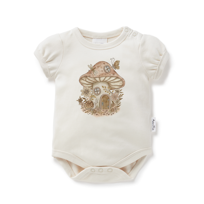 Aster & Oak Mushroom Print Onesie