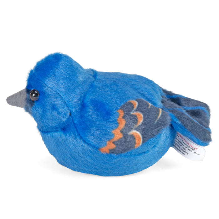 Audubon II Blue Grosbeak Stuffed Animal W Sound 5.5"