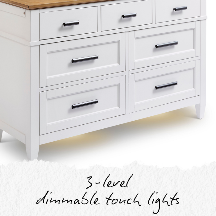 Heritage Living Artisan 7-Drawer Dresser with Lights