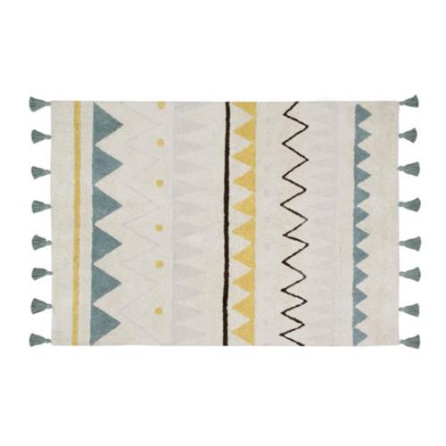 Lorena Canals Azteca Washable Rug (Natural & Vintage Blue)