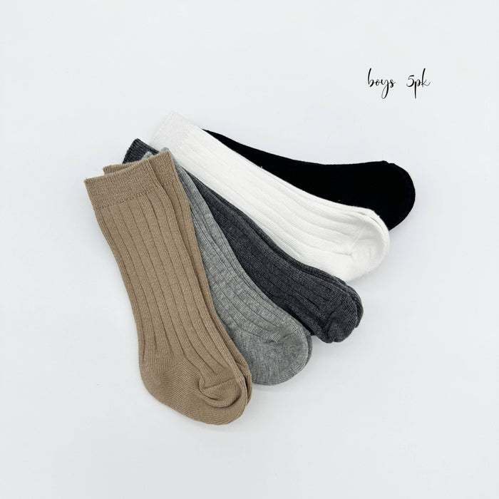 Ribbed Cotton Socks