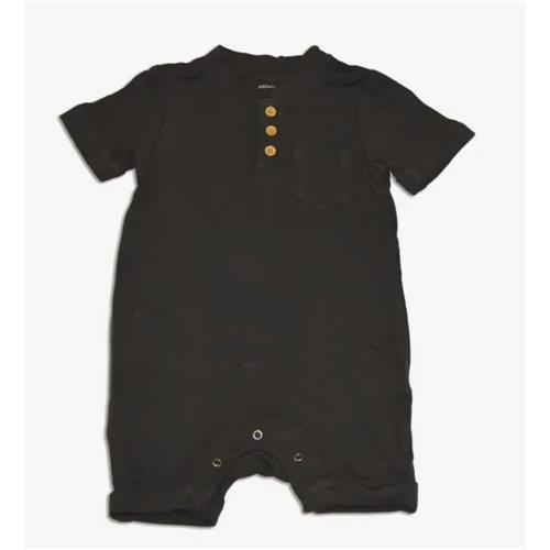 Silkberry Baby Bamboo Short Sleeve Romper with Buttons