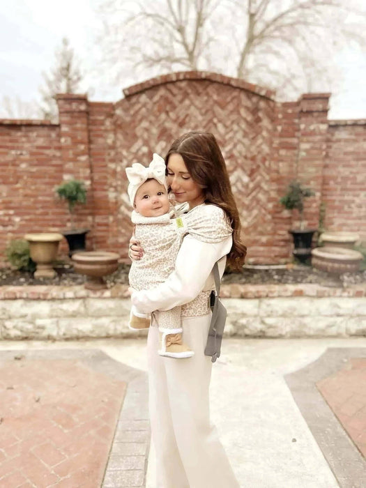 Boba Bliss Baby Wrap Carrier in Sand Leopard