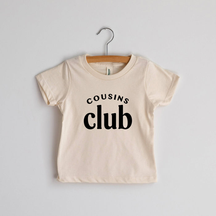 Gladfolk Organic Cousins Club Baby & Kids Matching Tee - Cream