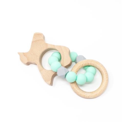 Three Hearts Modern Texas Teething Rattle