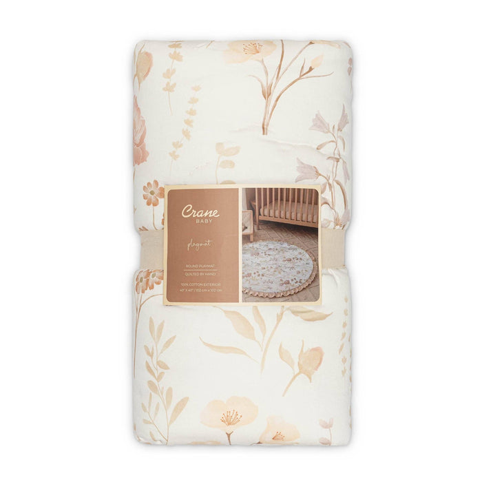 Violet Floral Ruffle Quilted Baby Play Mat