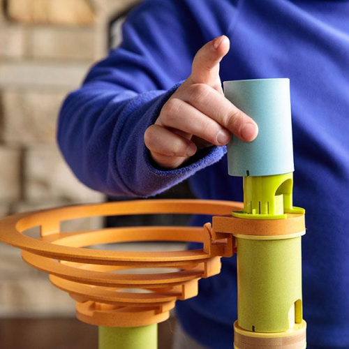 Fat Brain Toy Co. Bamboo Builder Marble Run