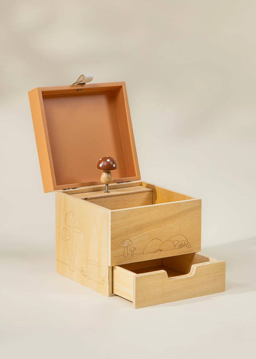 Coco Village Wooden Musical Souvenir Box - Nature