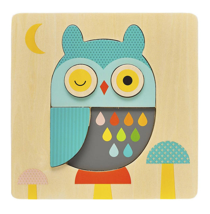 Petit Collage Little Owl Chunky Wood Puzzle