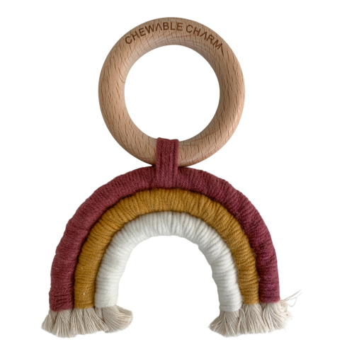 Chewable Charm Rainbow Macrame Teether