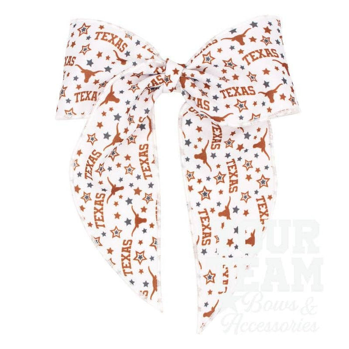 King University of Texas Logo Print Whimsy Tail Hair Bow
