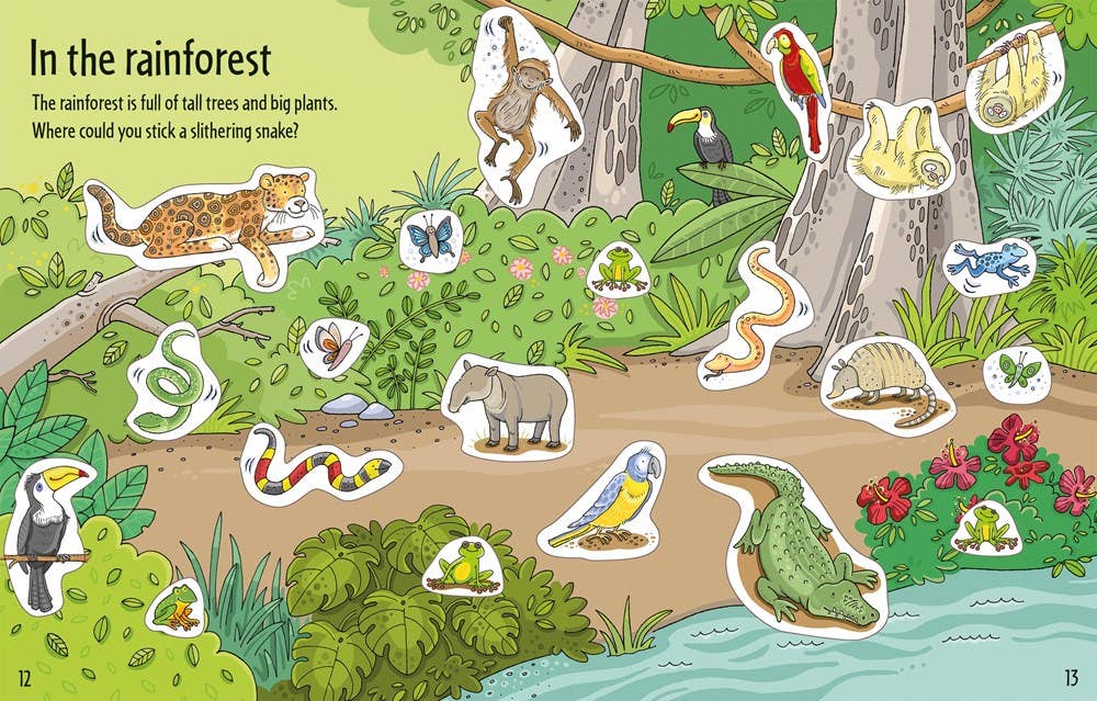 First Sticker Book Animals : Usborne