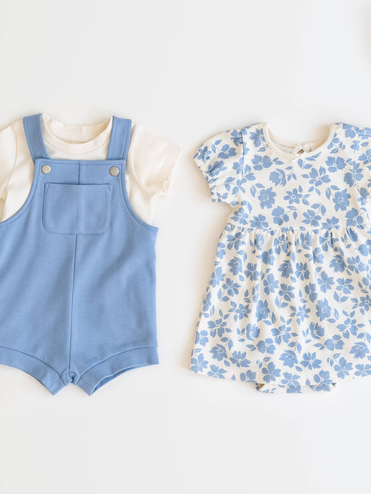 Colored Organics Baby Jesse Overall Shorts - Rain