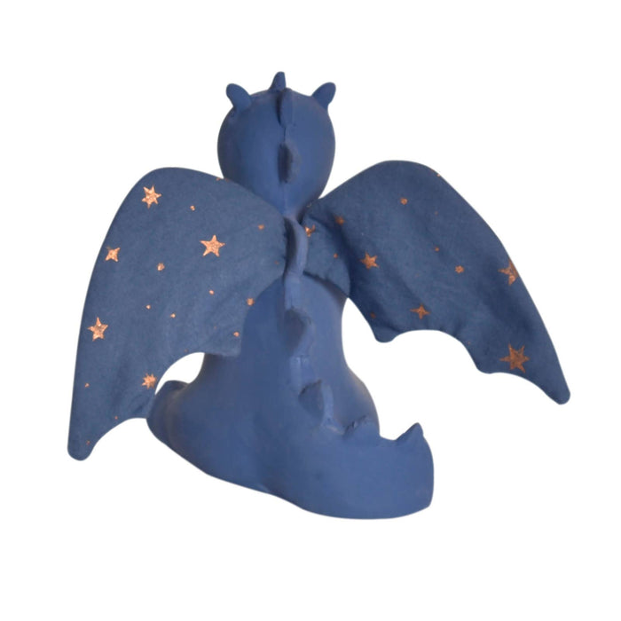 Tikiri Toys Baby Midnight Dragon Natural Rubber Rattle w/Crinkle Wings