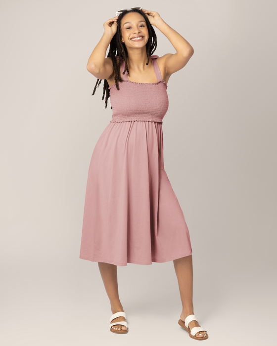 Kindred Bravely Sienna Smocked Maternity & Nursing Dress