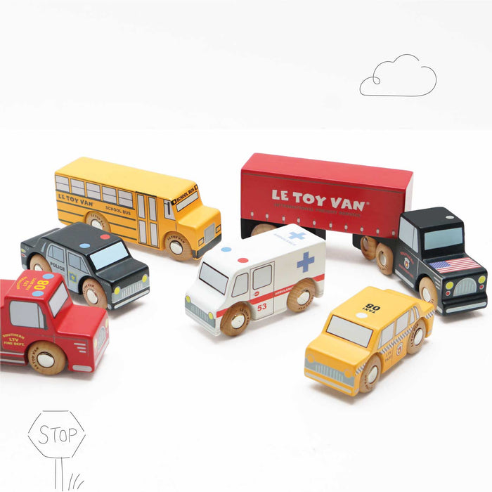 Le Toy Van American Wooden Car Set
