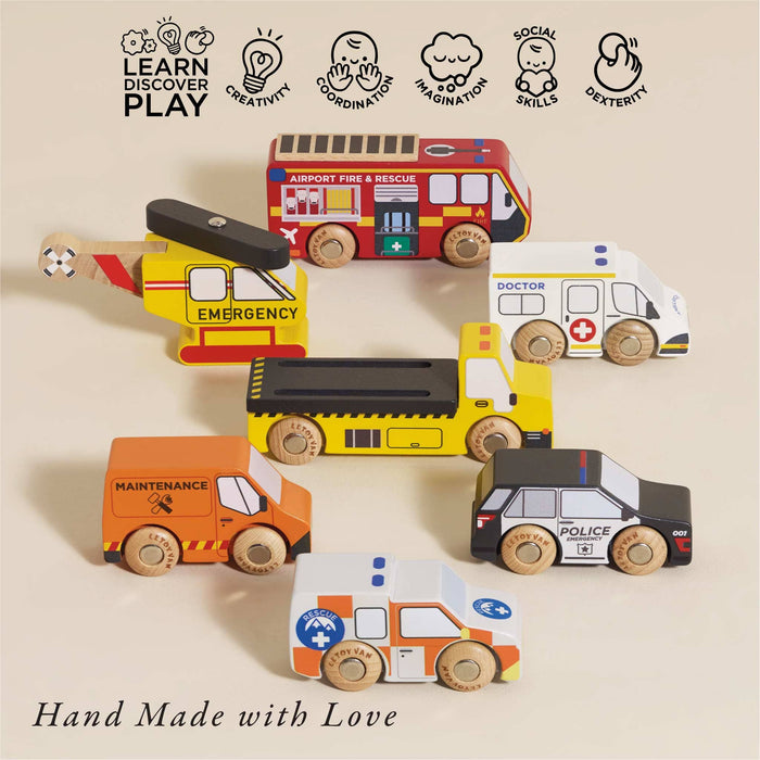 Le Toy Van Emergency Helicopter & Rescue Cars