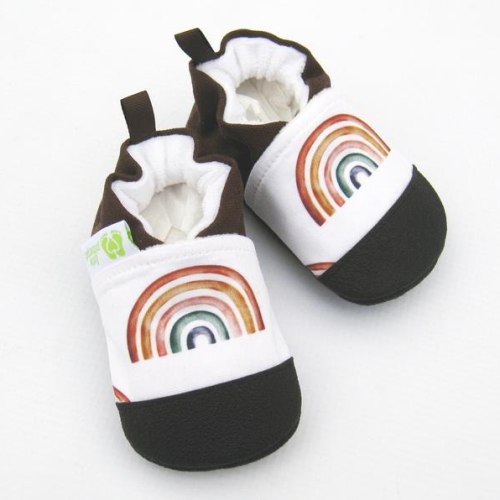 Little Pitterpat Scattered Rainbows Canvas Non-Slip Soft Sole Shoes