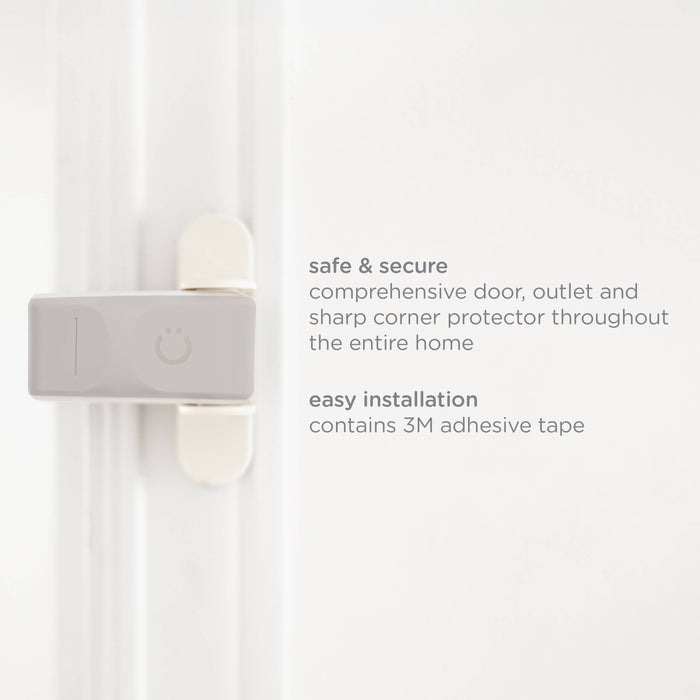 Ubbi Safety Bundle, 54 Piece Set - Taupe