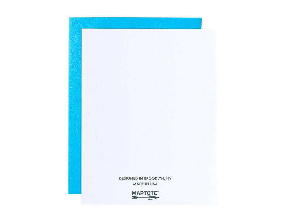 Maptote Texas Font Greeting Card