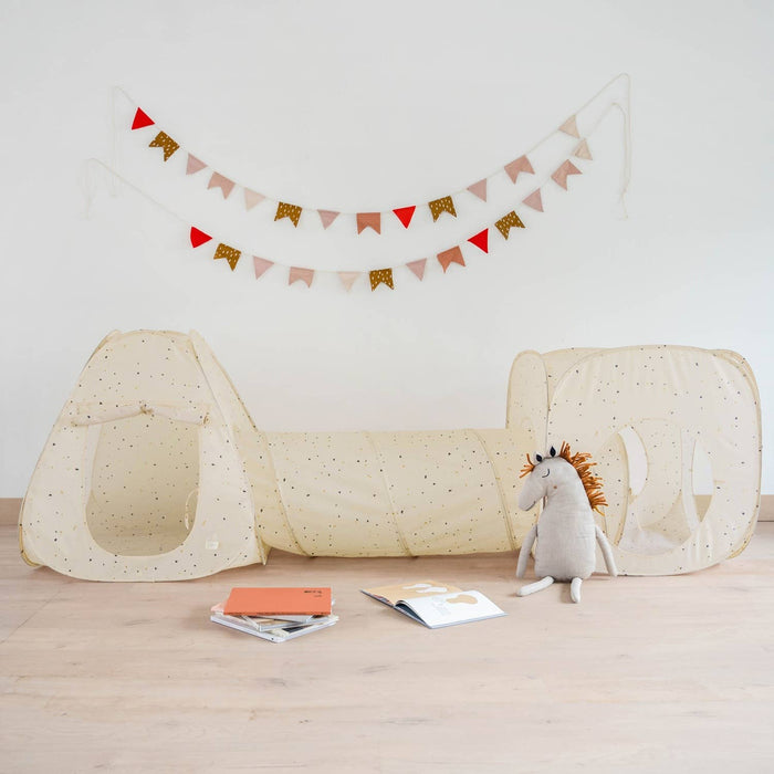Kids 3-in-1 Play Tent & Tunnel Set with Recycled Fabric