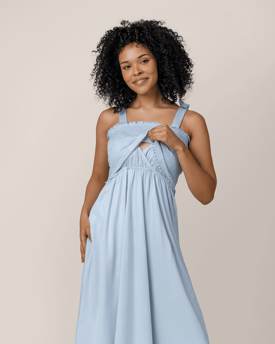 Kindred Bravely Sienna Smocked Maternity & Nursing Dress