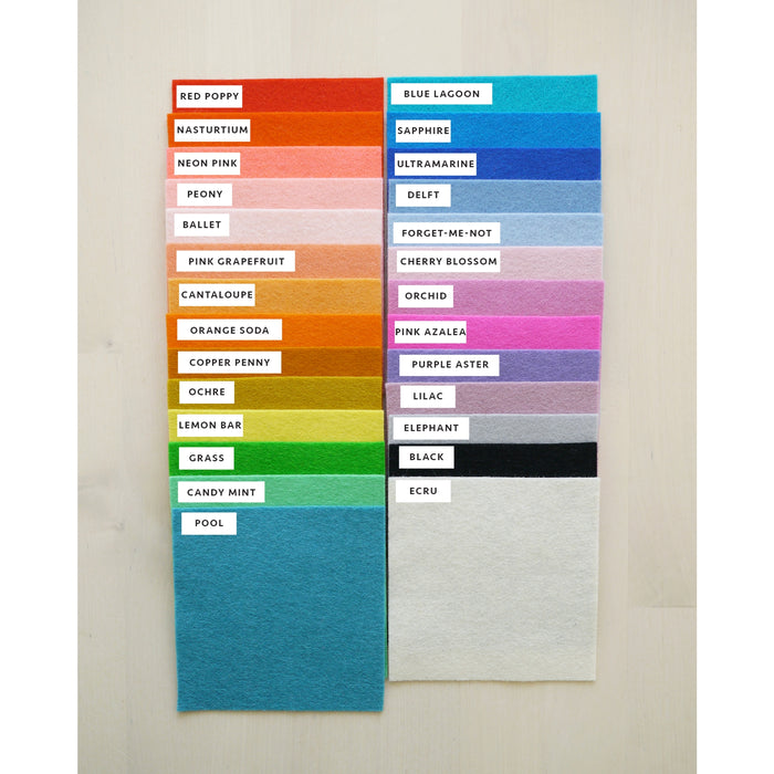 Fair Play Projects 100% Wool Felt 4" Rainbow Bundle (twenty-six 4" pieces)