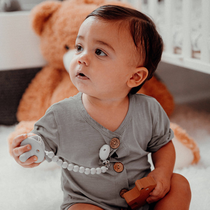 Baby Pacifier Clips, 100% Food Grade Silicone by Comfy Cubs