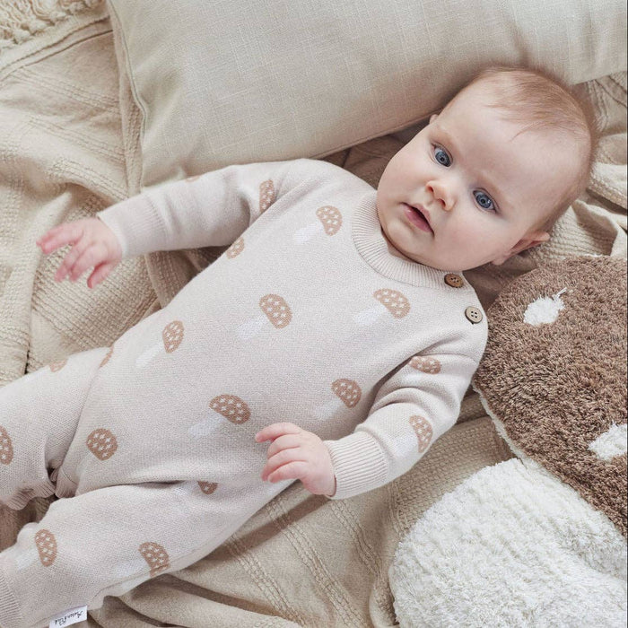 Aster & Oak Mushroom Knit Romper