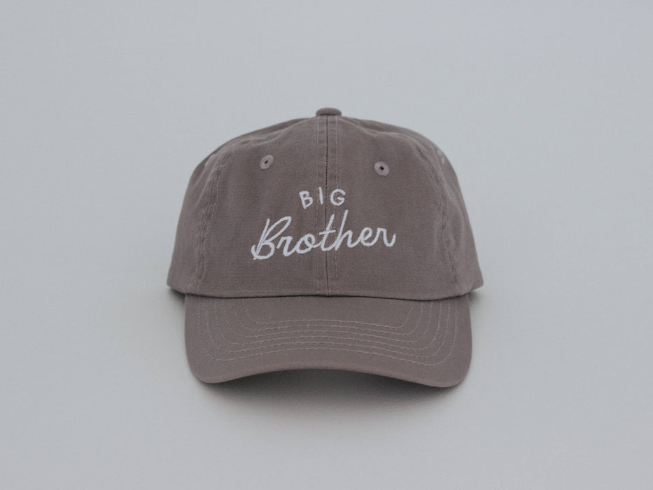 Big Brother Charcoal Twill Hat • Boys Cap for New Brothers