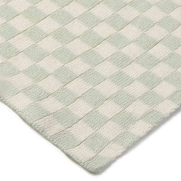 Lorena Canals Knitted Blanket - Tiles Blue Sage