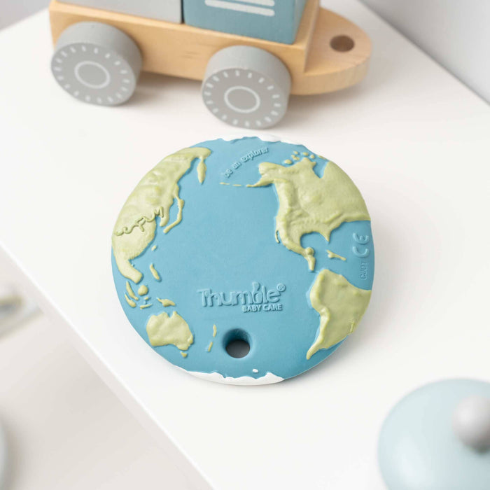 Earth Biscuit® Teether. Planet Earth Natural Rubber Baby Toy