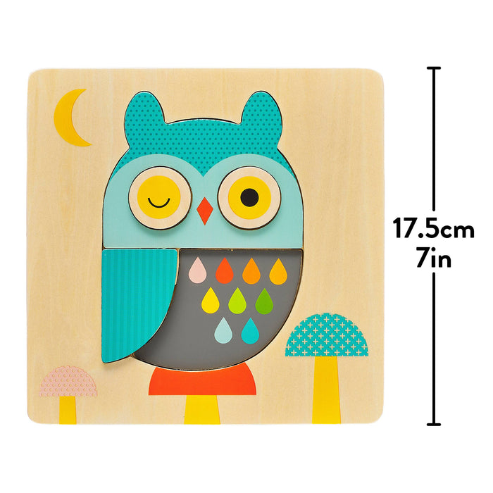 Petit Collage Little Owl Chunky Wood Puzzle