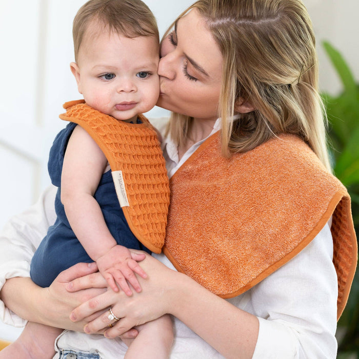 Reversible Bib + Burp Set Pumpkin