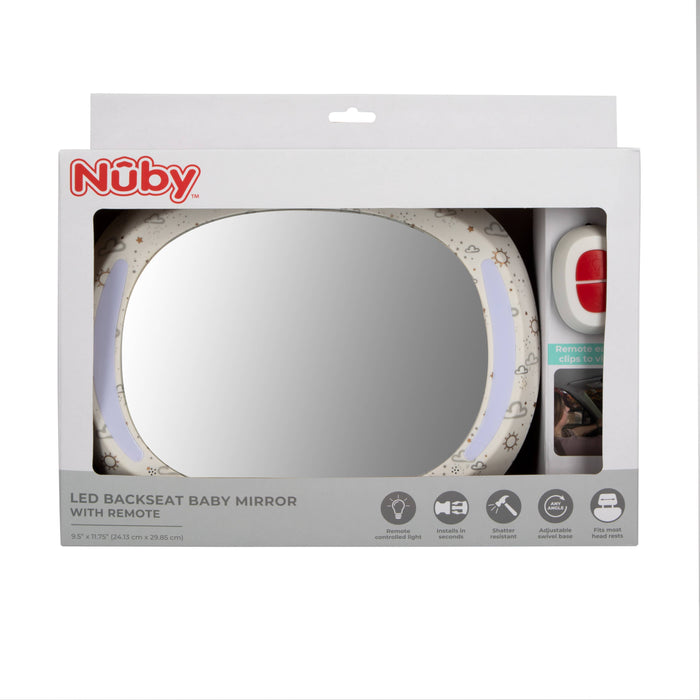 Nuby’s LED Backseat Baby Mirror