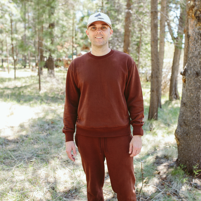 Adult Terry Sweatsuit Top - Redwood