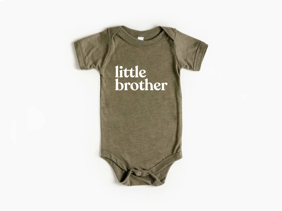 Gladfolk Little Brother Baby Bodysuit• Olive Green